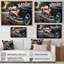 «Vintage Retro Car pendant Golden Hour III», reproduction sur toile-87372277-87372282
