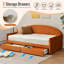 Upholstered Storage Daybed with 2 Drawers, Twin Size Multi‑Purpose Sofa Bed Frame, Solid Wood Slat Support for Small Space Bedroom-707422942