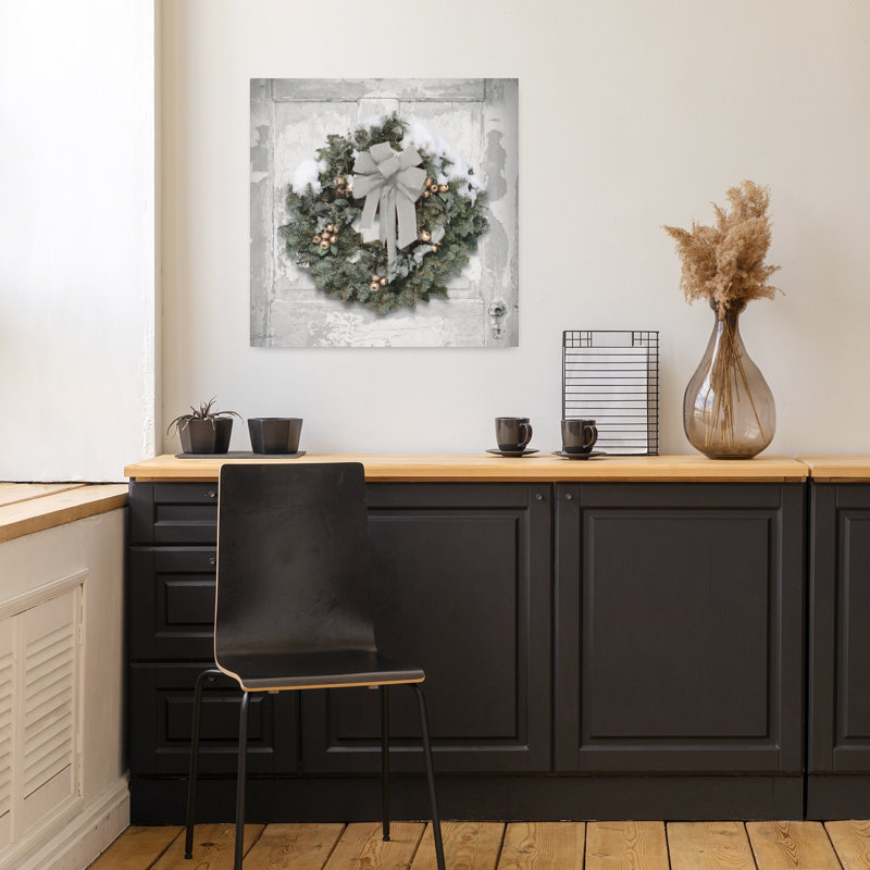 Couronne contemporaine avec art des Fêtes, H 18 po x l 18 po