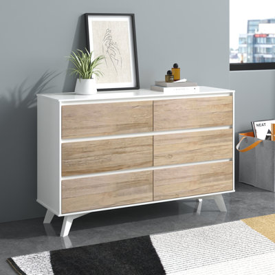 Brubaker 6" W Solid Wood Double Dresser