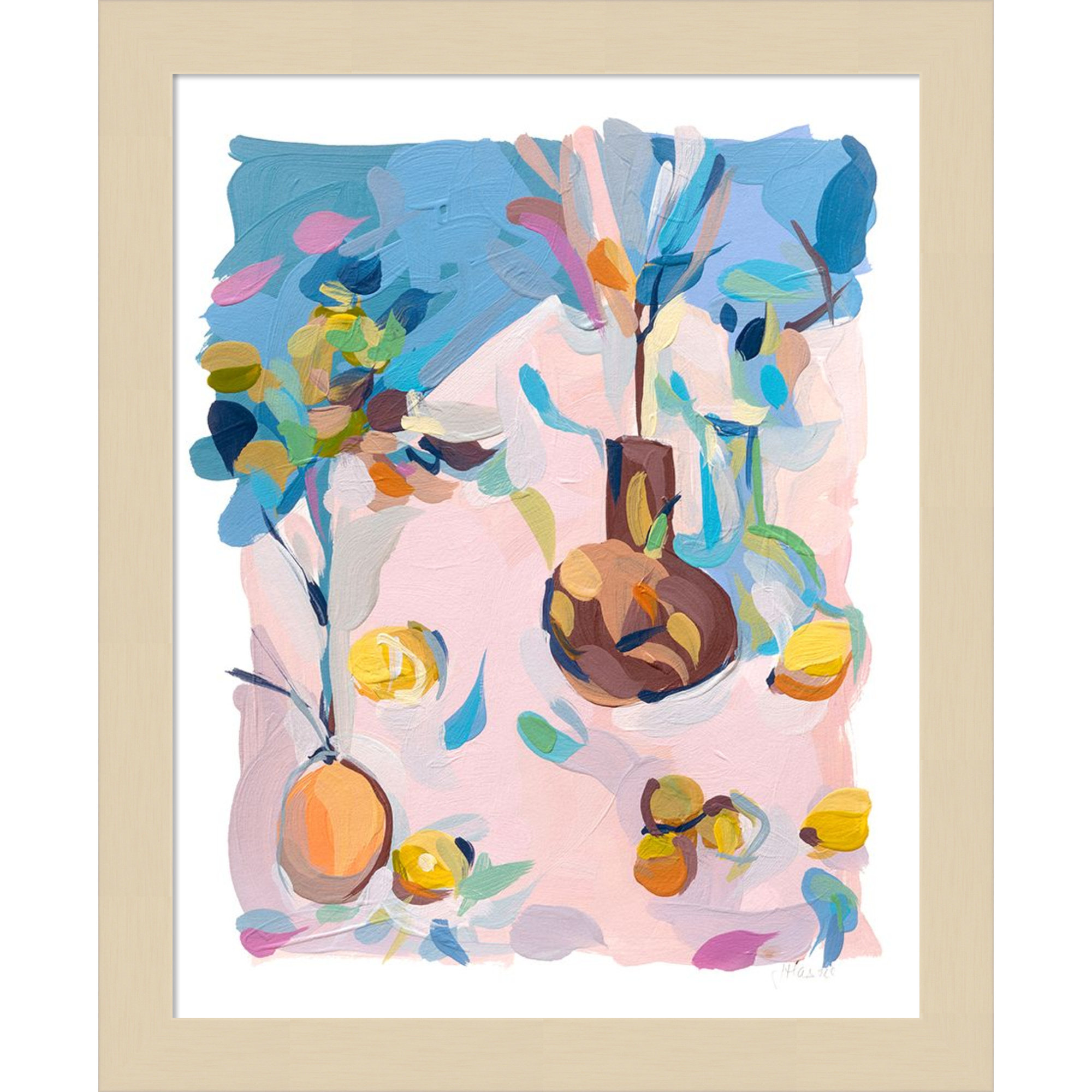 Still Life by Joanne Hastie, Brown, 11" W x 13" H
