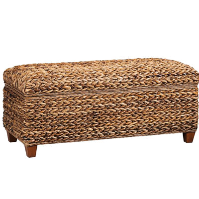Coffre tissé Amber - Rangement pratique avec unité de charme rustique feuille de bananier, répond aux besoins