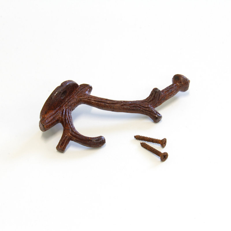 Iron Wall Wall Hook, Rust