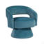 Fauteuil rembourré en velours avec base ronde-1987203450