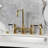 Kingston Brass Kaiser Two-Handle 4-Hole Deck Mount Bridge Kitchen Faucet with Brass Side Sprayer-102440362