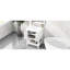 Meuble-lavabo moderne en blanc, lavabo en céramique, bois massif, grande capacité de rangement pour meubles blancs avec lavabo, grand