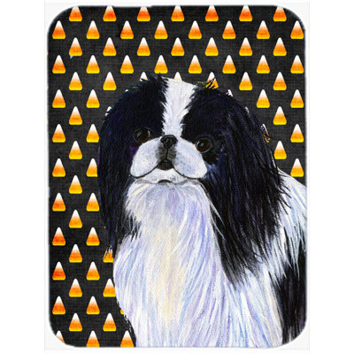 Caroline's Treasures Halloween Candy Corn Japanese Chin Portrait Glass Cutting Board