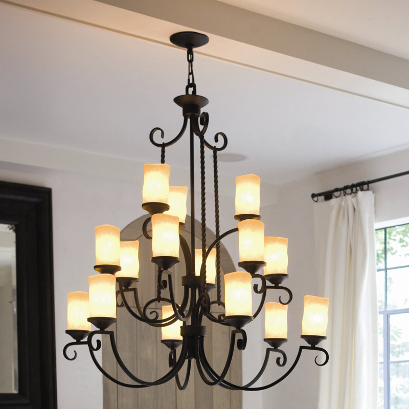 Casa 15 Light Shaded Chandelier