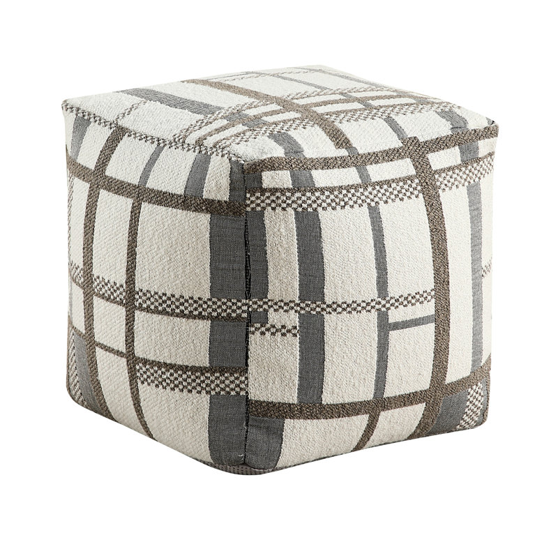 Modern Non-slip Square Pouf With - 300lbs Weight Capacity, Multi-color, 16"x16"x16 Footstool In