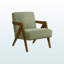 Chaise d'appoint rembourrée Winsome