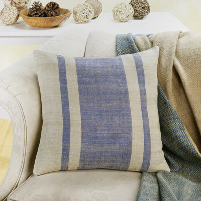 Carolina Striped Silk Throw Pillow