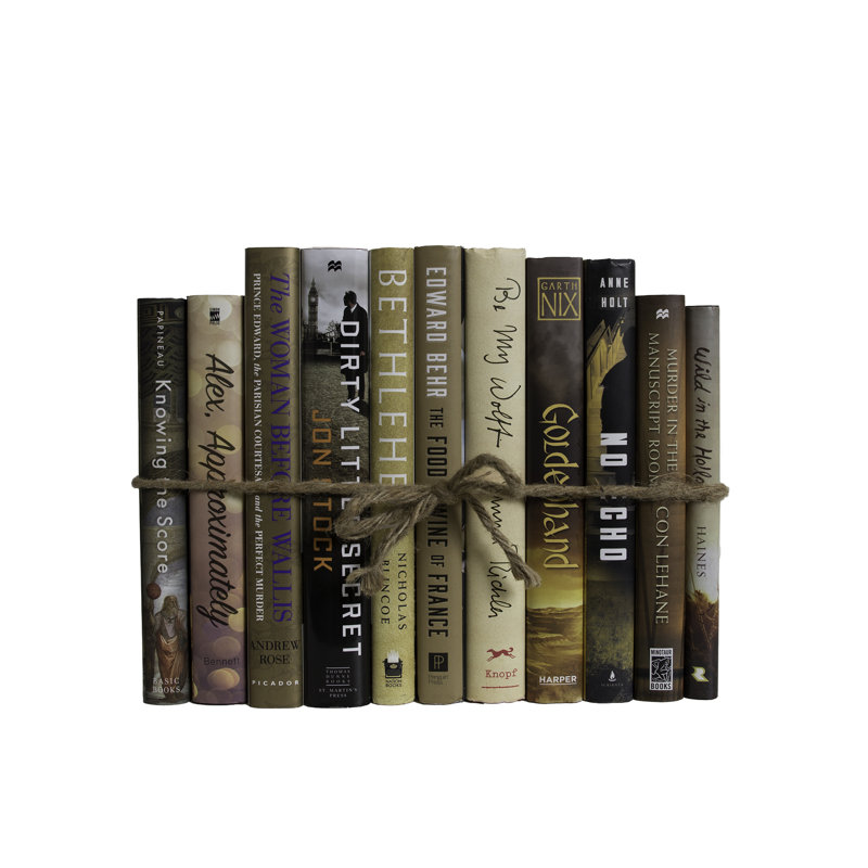 Decorative Books - Boardwalk Dust Jacket Book Bundle - 1 Foot of Brown Books