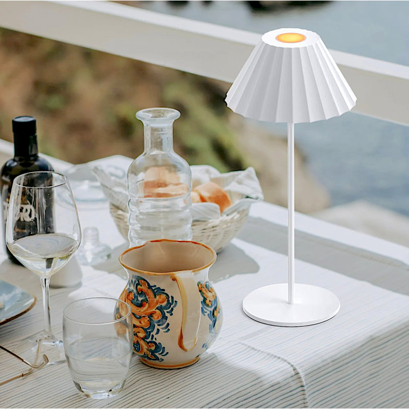 Elysium Cordless Rechargeable LED Table Lamp Waterproof, Touch & Dimming, Customizable Colors, White