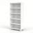 64.25”H 5-Tier Bookcase with Raised Legs, White Freestanding Open Shelf Storage & Display for Living Room, Bedroom, or Home Office-475506161