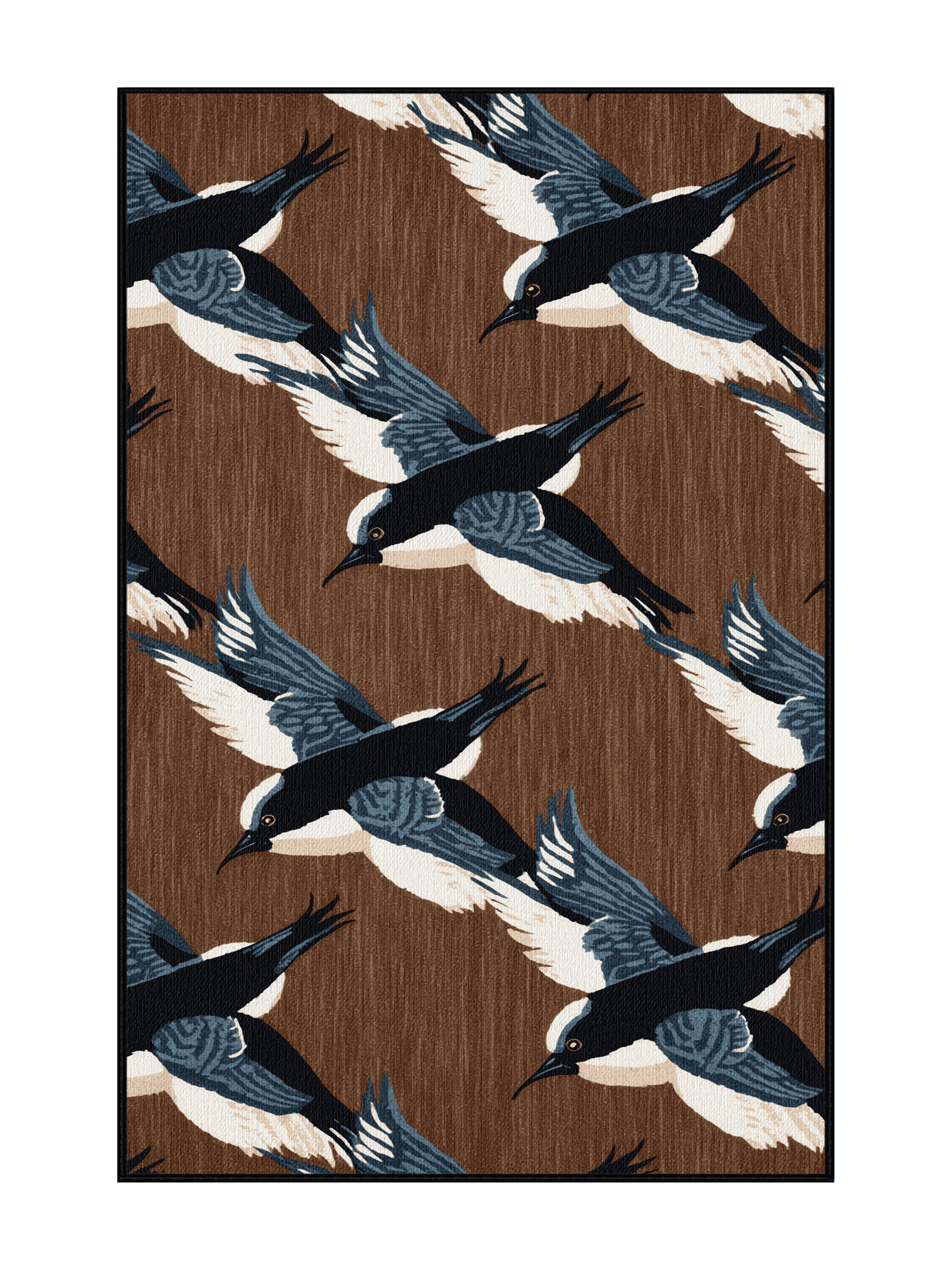 Foundry Select Washable House Martin Birds Area Rug | Wayfair