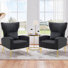 Upholstered velvet armchair