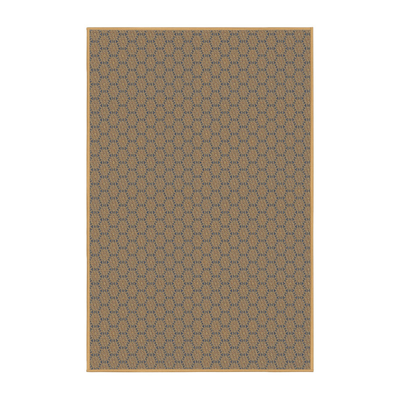 Tapis à motifs or/bleu Jaynes, Rectangle 5 pi x 7 pi
