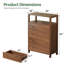 Commode 4 tiroirs avec tablettes ouvertes