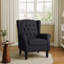 Fauteuil d'appoint à oreilles capitonné avec accoudoirs roulés et coussins épais Duward-1919581075