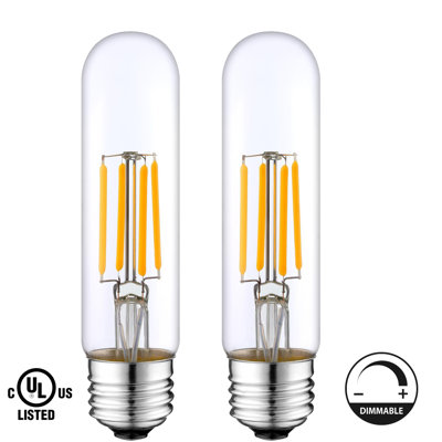 4 Watt (40 Watt Equivalent), T10 LED, Dimmable Light Bulb, Warm White (2700K) E26/Medium (Standard) Base