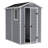Keter Manor 4x6 ft. Durable Resin Outdoor Storage Shed With Floor and Double Doors for Garden Patio Furniture and Tools, Grey