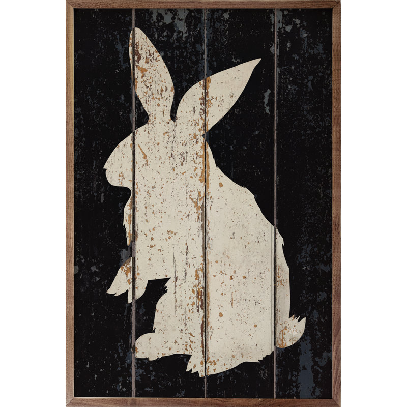 Bunny Black, Black, 16" H x 10" W x 1" D