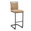Tabouret de bar en tissu brun (2 tabourets), hauteur 42,5 po - Confort moderne. Siège doux. Pieds en métal. Dessous coulissant. Assemblage facile inclus. 2 tabourets hauts de style et structure solide. Pieds antidérapants. Guide