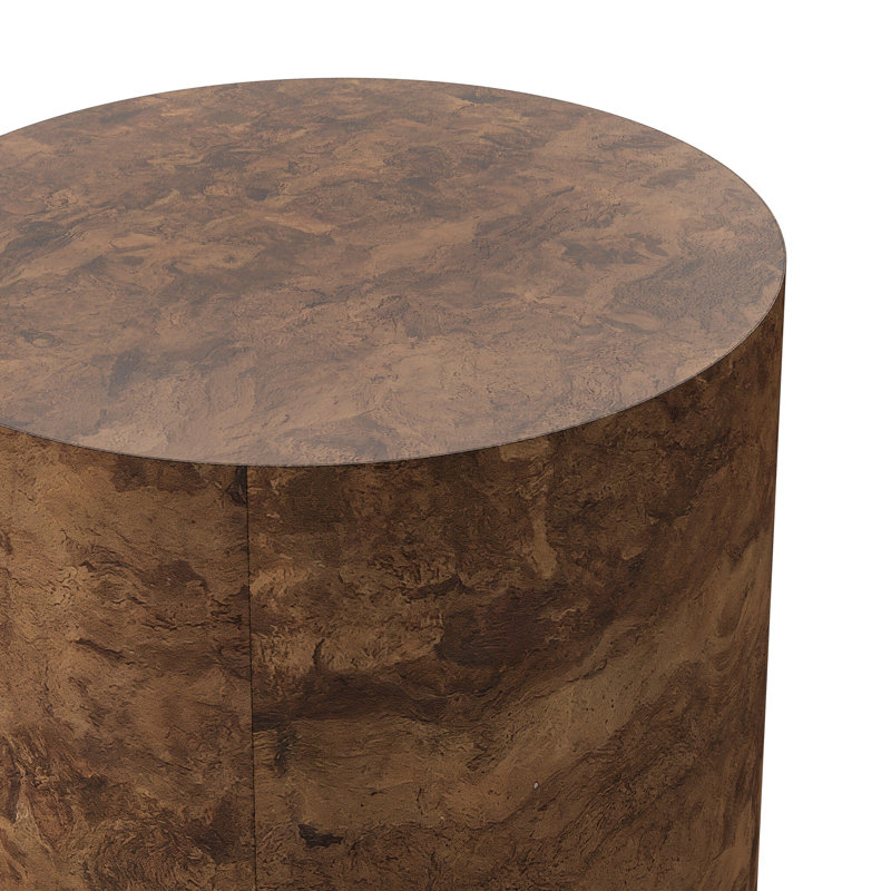 Hudson End Table, Dark Bark Paper