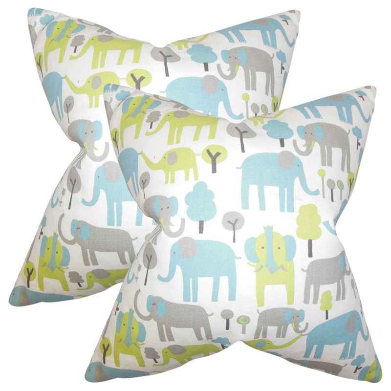  Coussin décoratif en coton à imprimé animal