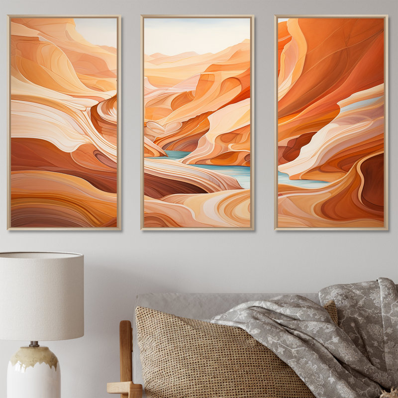 Canyon Antelope liquide Art IV - ensemble de reproduction d'art mural Canyon, Cadre naturel flottant