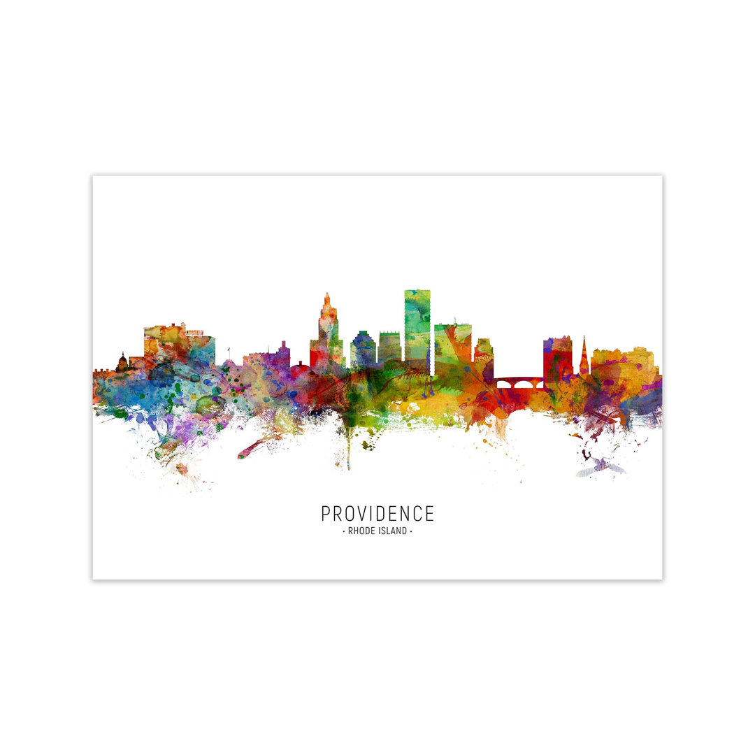Providence Rhode Island Skyline by Michael Tompsett - Print