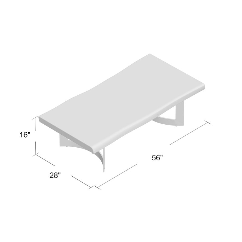 Kenmore Solid Wood Sled Coffee Table, Light Brown