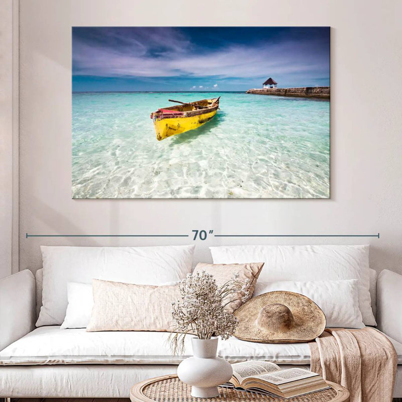 Mehar Old Fishing Canoe, 34" H x 51" W