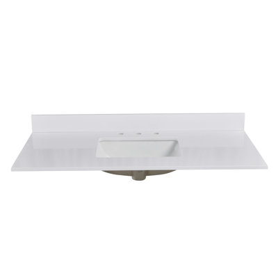 48'' Stone Single Bathroom Vanity Top with Sink – For Vanity Replacement, No Cabinet
