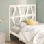 Headboard White 96X4X100 Cm Solid Pine Wood