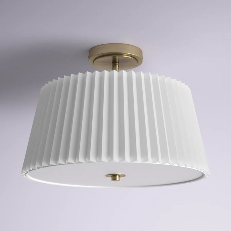 Semi Flush Mount Ceiling Light, Gold