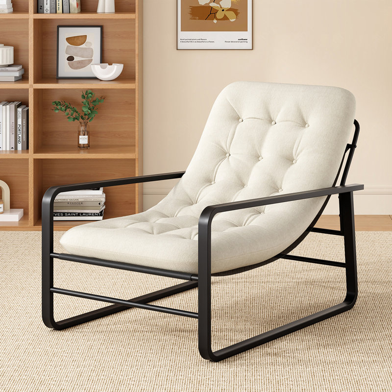 Fauteuil d'appoint, fauteuil en sherpa, H 31,1 po x l 26,8 po x P 41,7 po, Beige