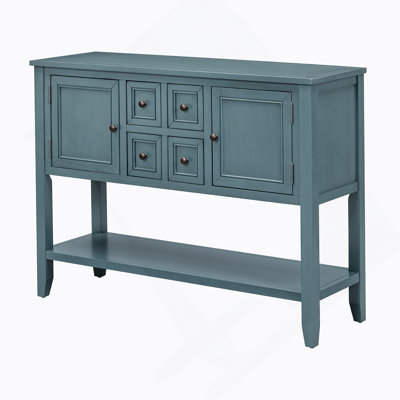 Cambridge Series Buffet Sideboard Console Table With Bottom Shelf, Offering Ample Storage And Retro Elegance For Your Home Decor