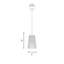 Luminaire suspendu en forme de cône à 1 lumière réglable en métal et en verre de 8 po Jeanie avec plafond incliné -1253365039
