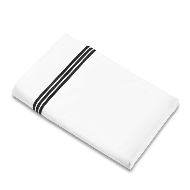 Platinum Flat Sheet, King Flat Sheet, White/Black