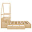 Lit plateforme en bois avec garde-corps et 2 tiroirs Wood House