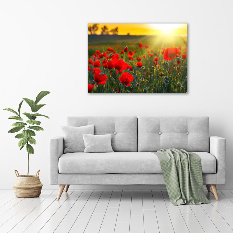 Field Of Poppies - Wrapped Canvas Print