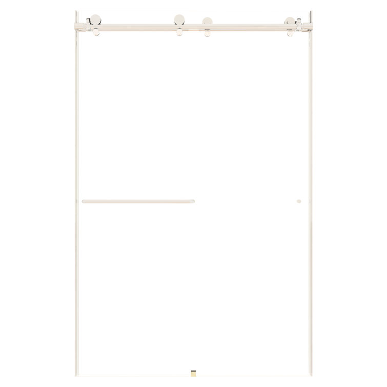 Eclipse 45'' - 48'' W x 76'' H Bypass Frameless Shower Door with Clear Glass