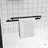 Frame Double Sliding Bathtub Screen, 1/4"  6Mm  Tempered Glass, Black Hardware, Handle Design, Easy Setup Bathroom Door  With Thickened Frame, Stainless Steel Handle,-123115399