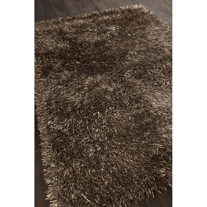 Hand Loomed Modern Area Rug in Taupe, Rectangle 7'9" x 10'6"