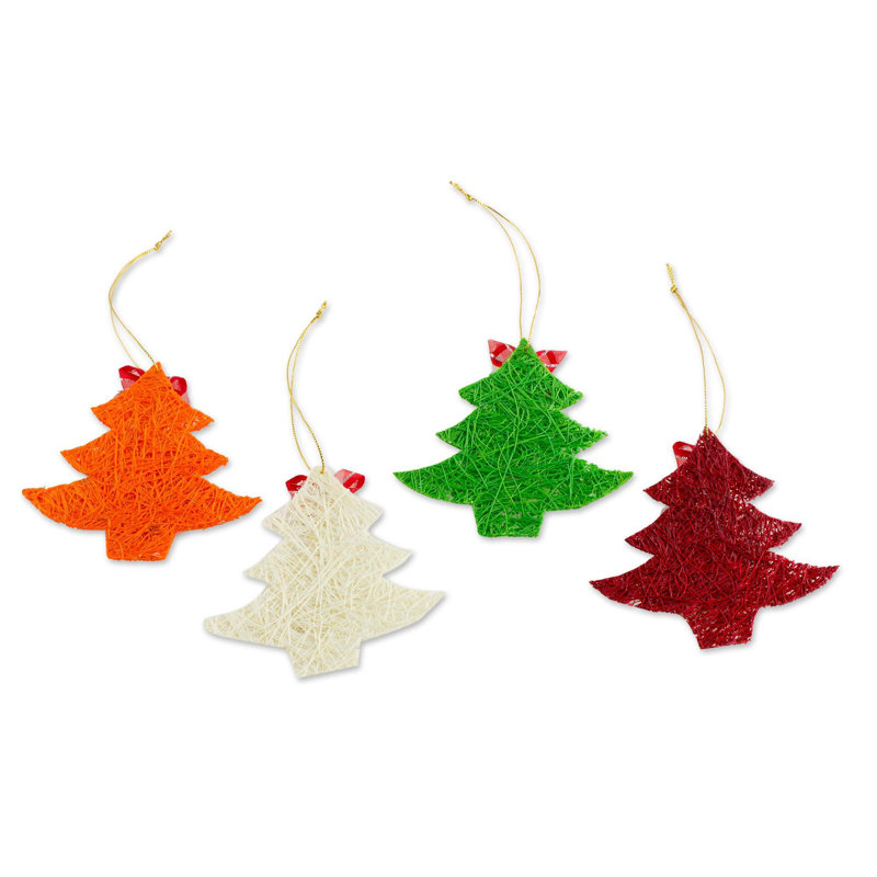 Merry Trees Natural Fiber Christmas Ornaments