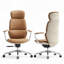  Fauteuil de direction en cuir véritable, fauteuil de bureau ergonomique pivotant, fauteuil de bureau inclinable et inclinable, alu-747305377