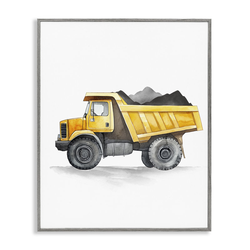 Giclée encadrée de camion de travail, Estampe numérique Farmhouse, H 20 po x l 16 po