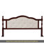 Grand lit en bois de pin avec tête de lit tapissier et pied de lit à panneau, avec deux pieds de support de rail de lit et pieds de support de plateforme centrale-104869718