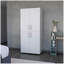 Armoire Hazel en mélamine avec 2 portes, 4 tablettes et 2 barres à vêtements-612171168